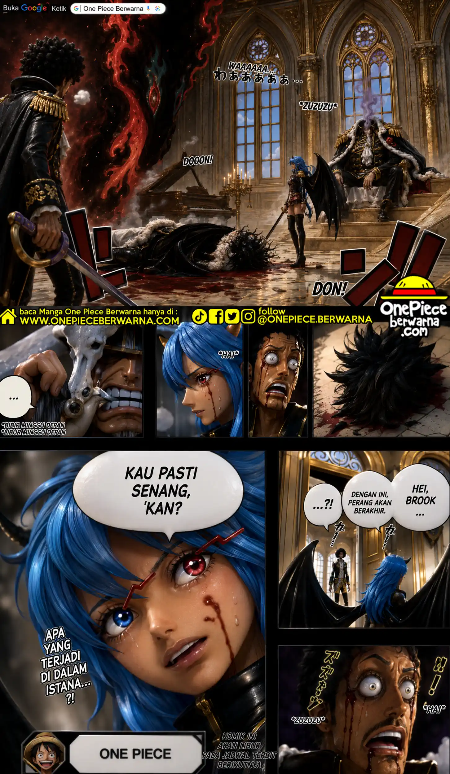 One Piece berwarna 1185 1186 1187 bahasa indonesia